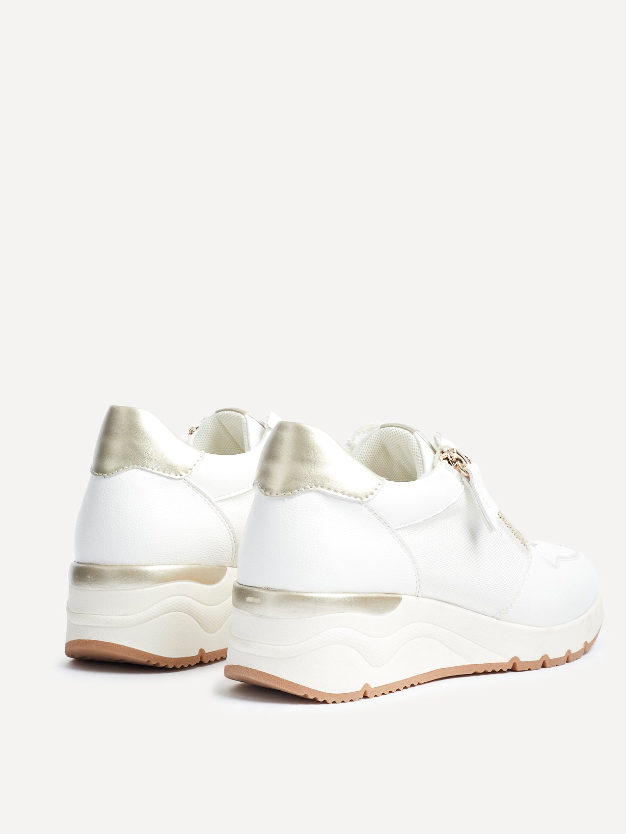 Kyla White Wedge Trainers