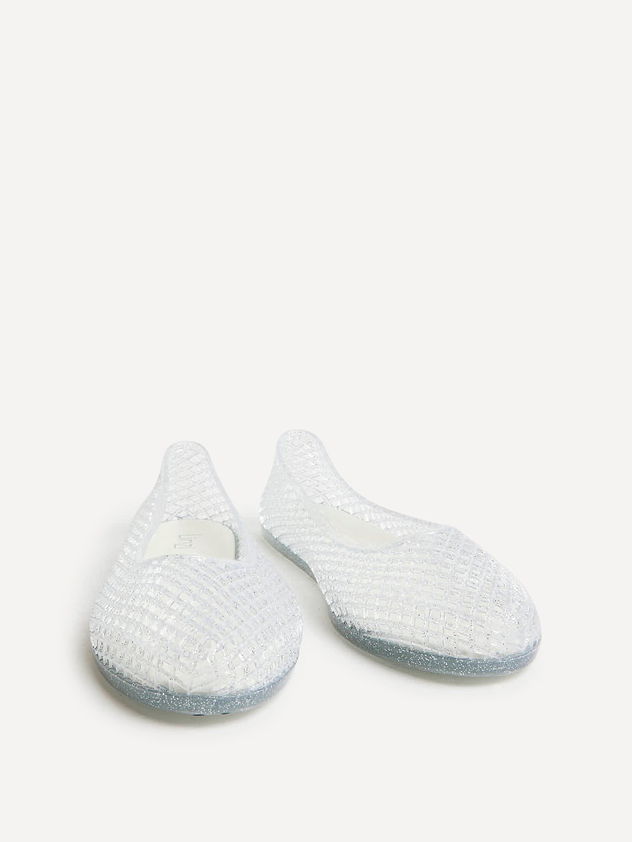 Lagoon Silver Glitter Jelly Caged Sandals