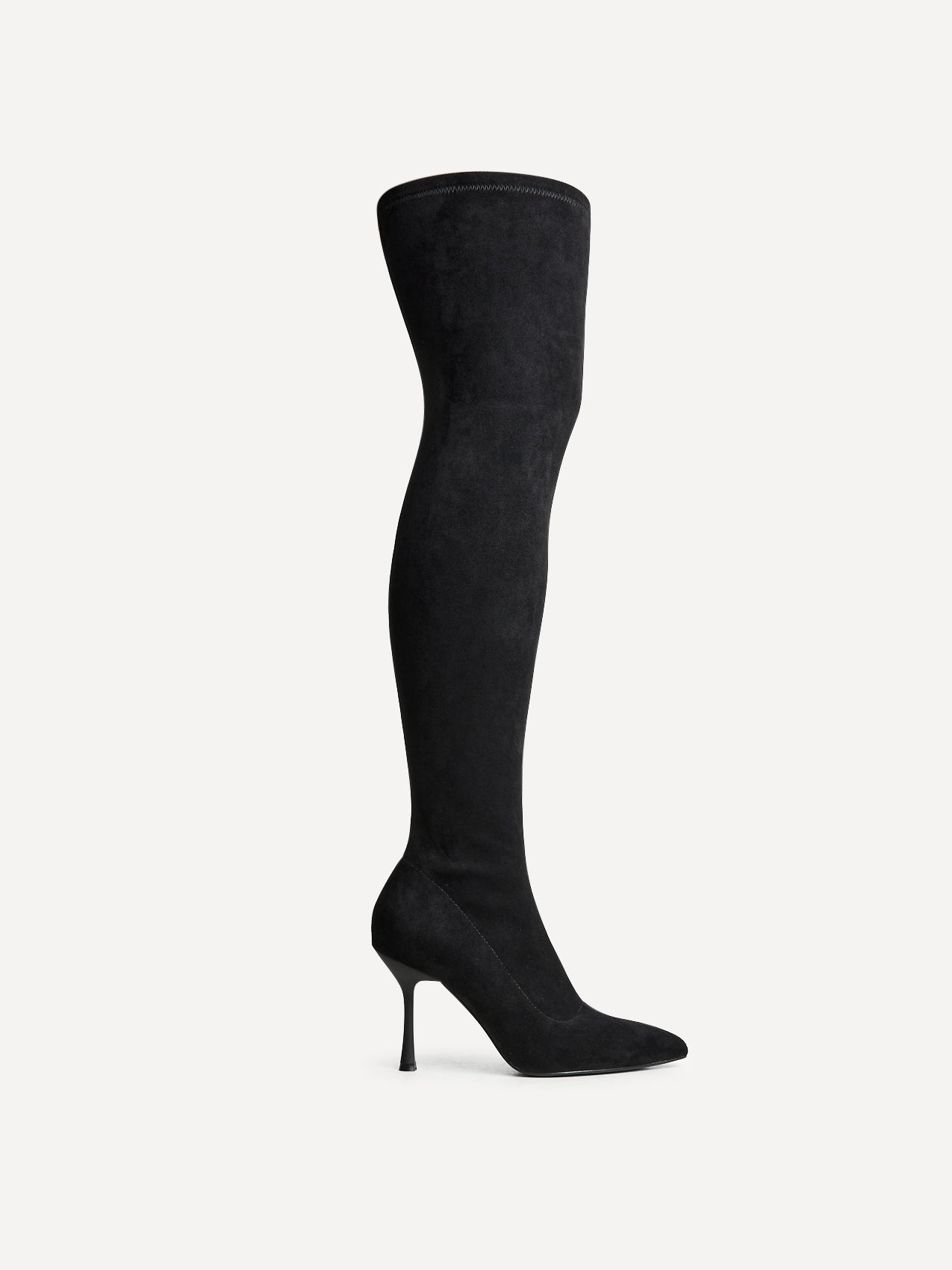 Laney Black Thigh High Stiletto Boots
