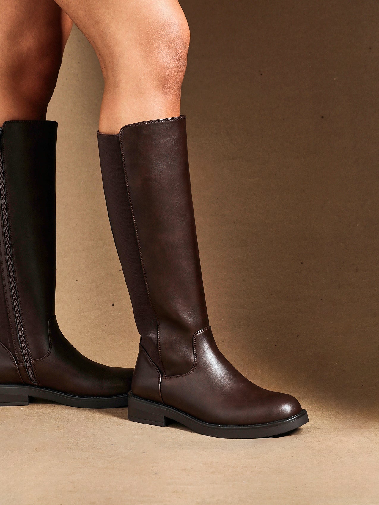 League Brown Long Boots