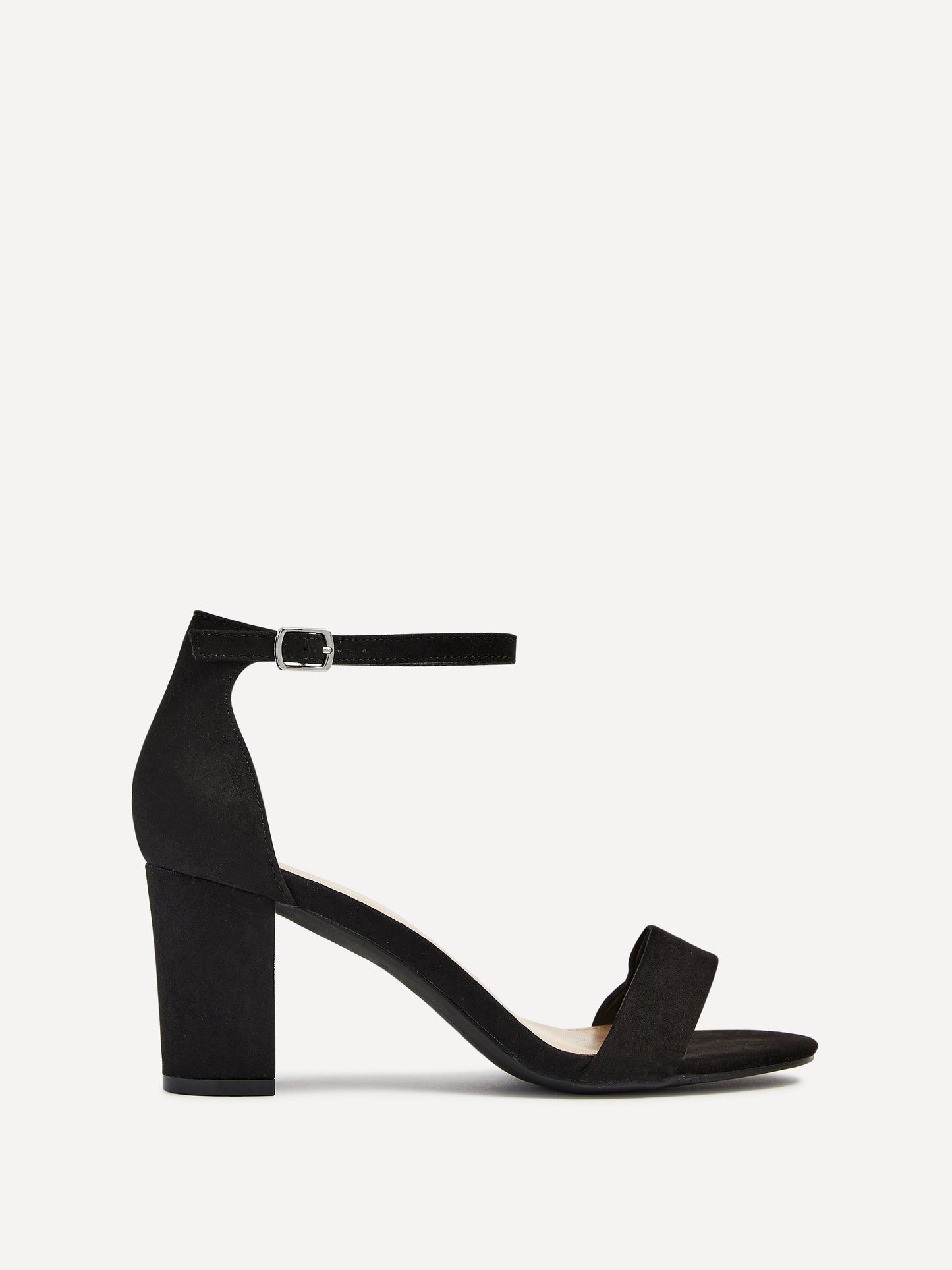 Legacy Wide Fit Black Faux Suede Block Heels