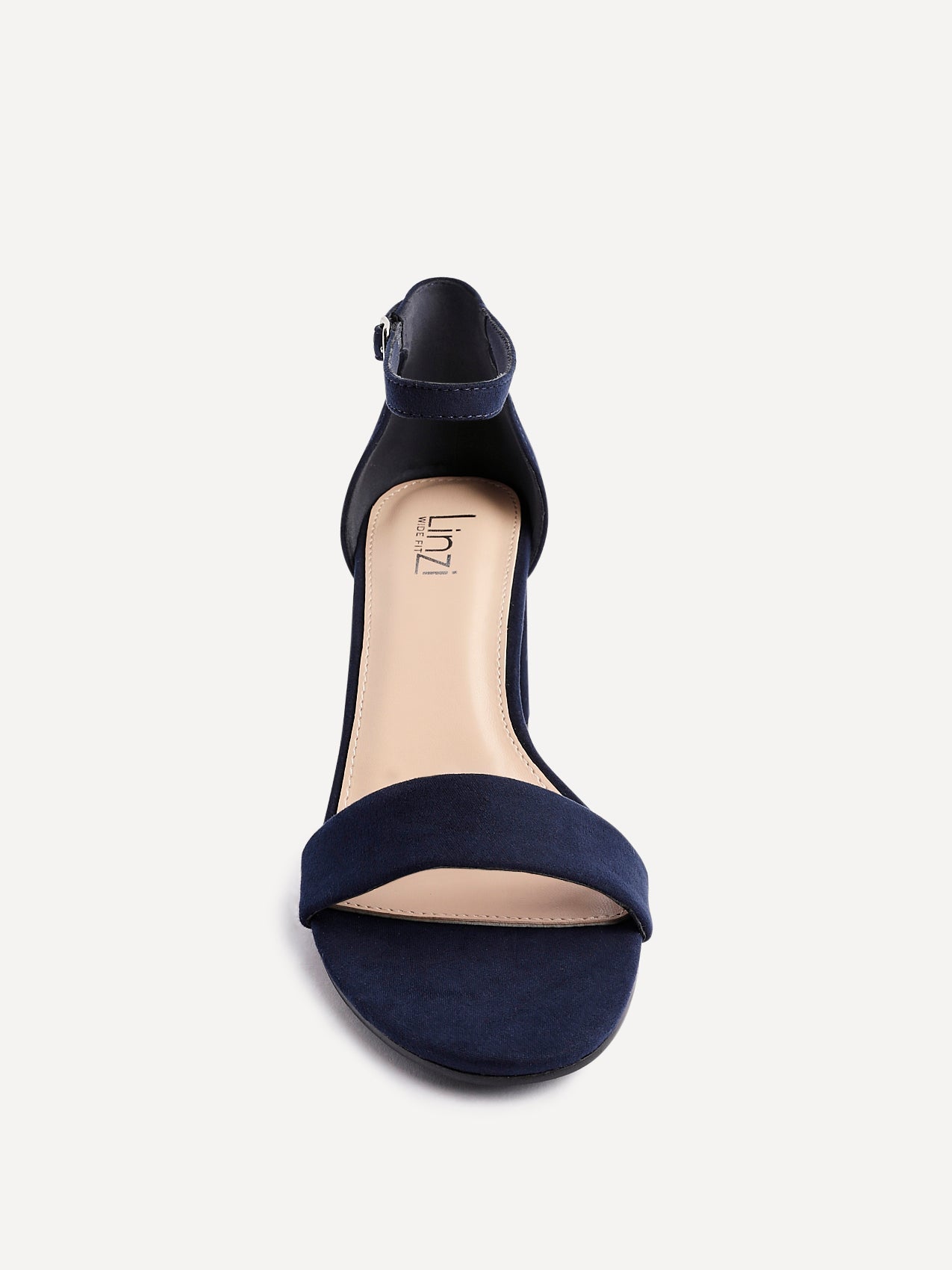Legacy Wide Fit Navy Faux Suede Block Heels