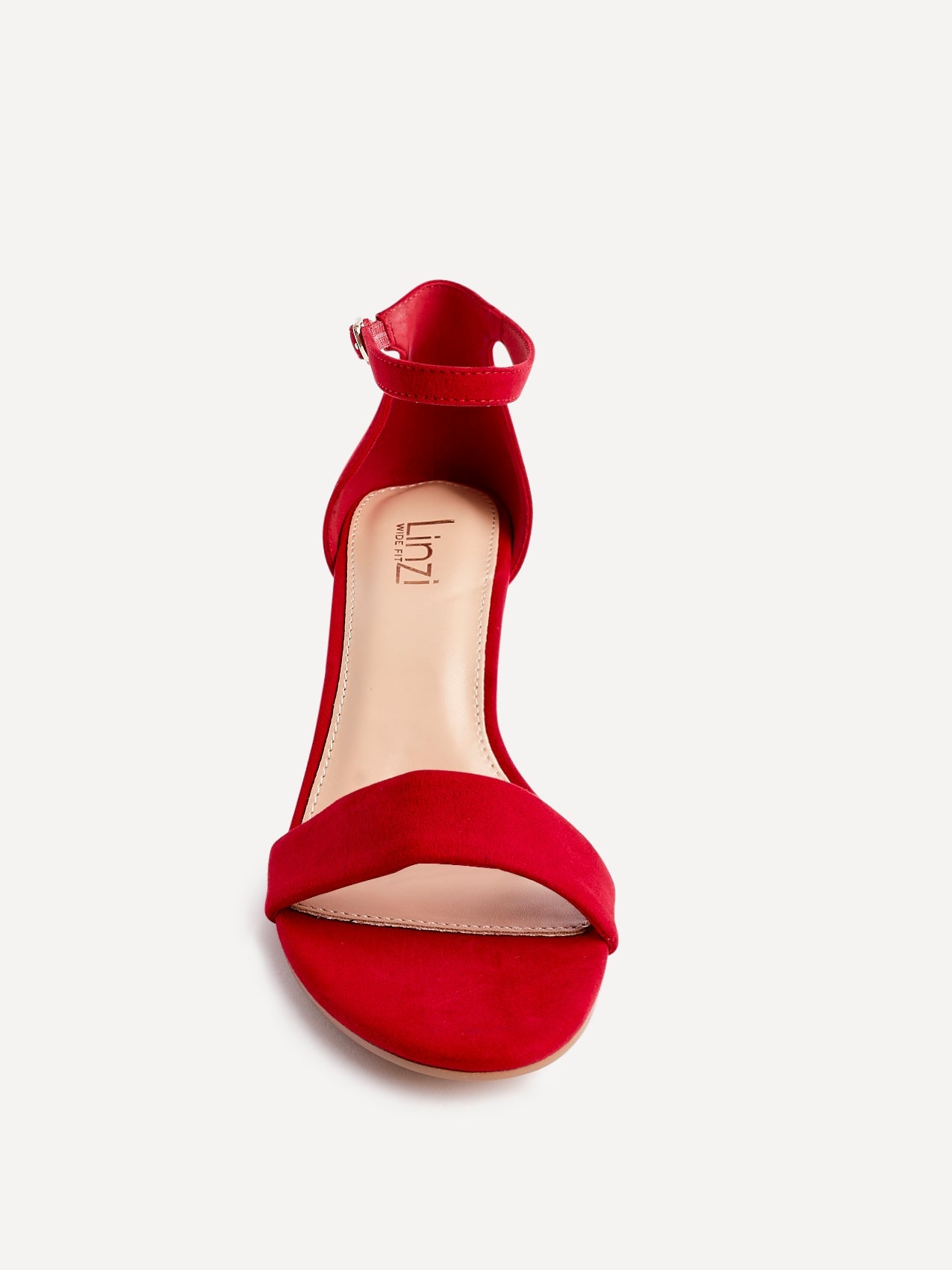 Legacy Wide Fit Red Faux Suede Block Heels