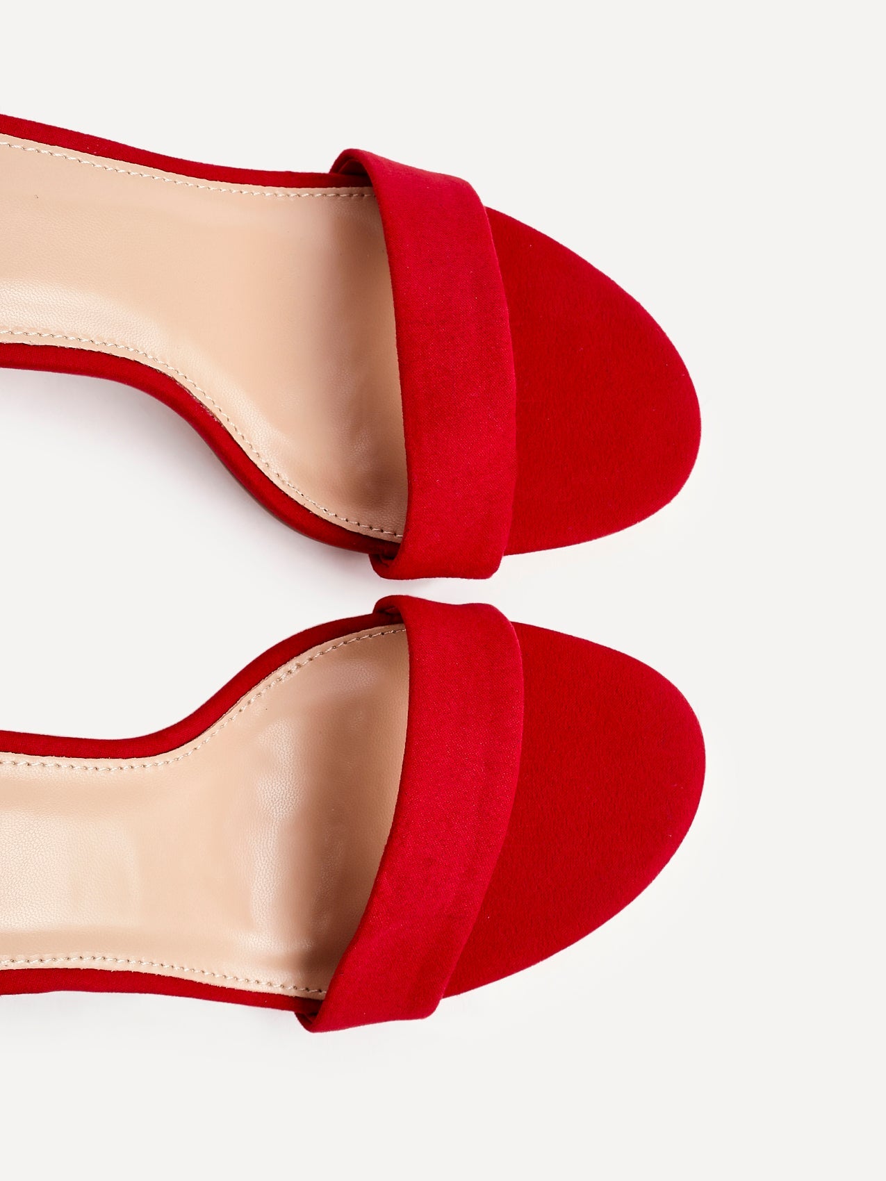 Legacy Wide Fit Red Faux Suede Block Heels