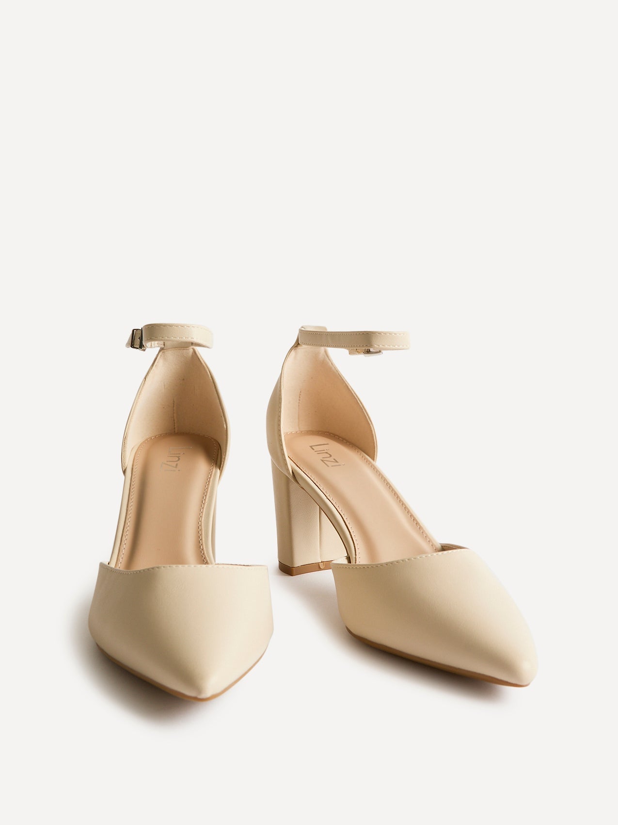 Leona Nude Faux Leather Court Heels