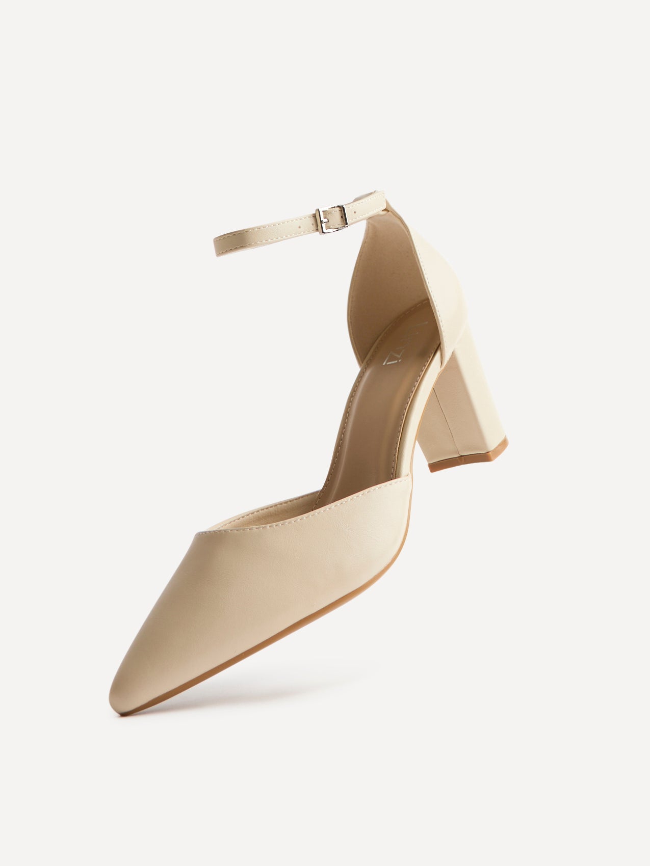 Leona Nude Faux Leather Court Heels