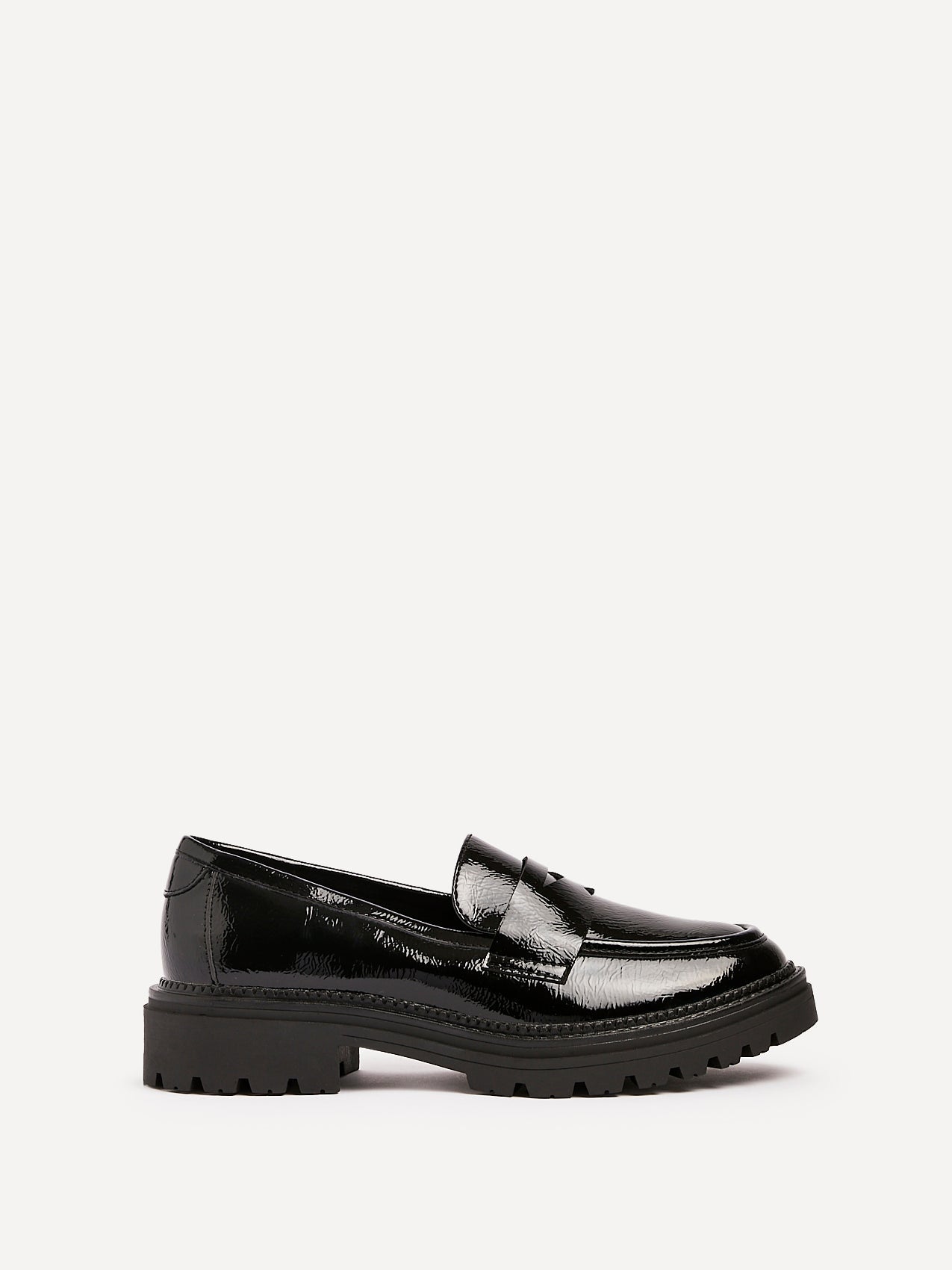 Lesson Black Patent Chunky Loafers