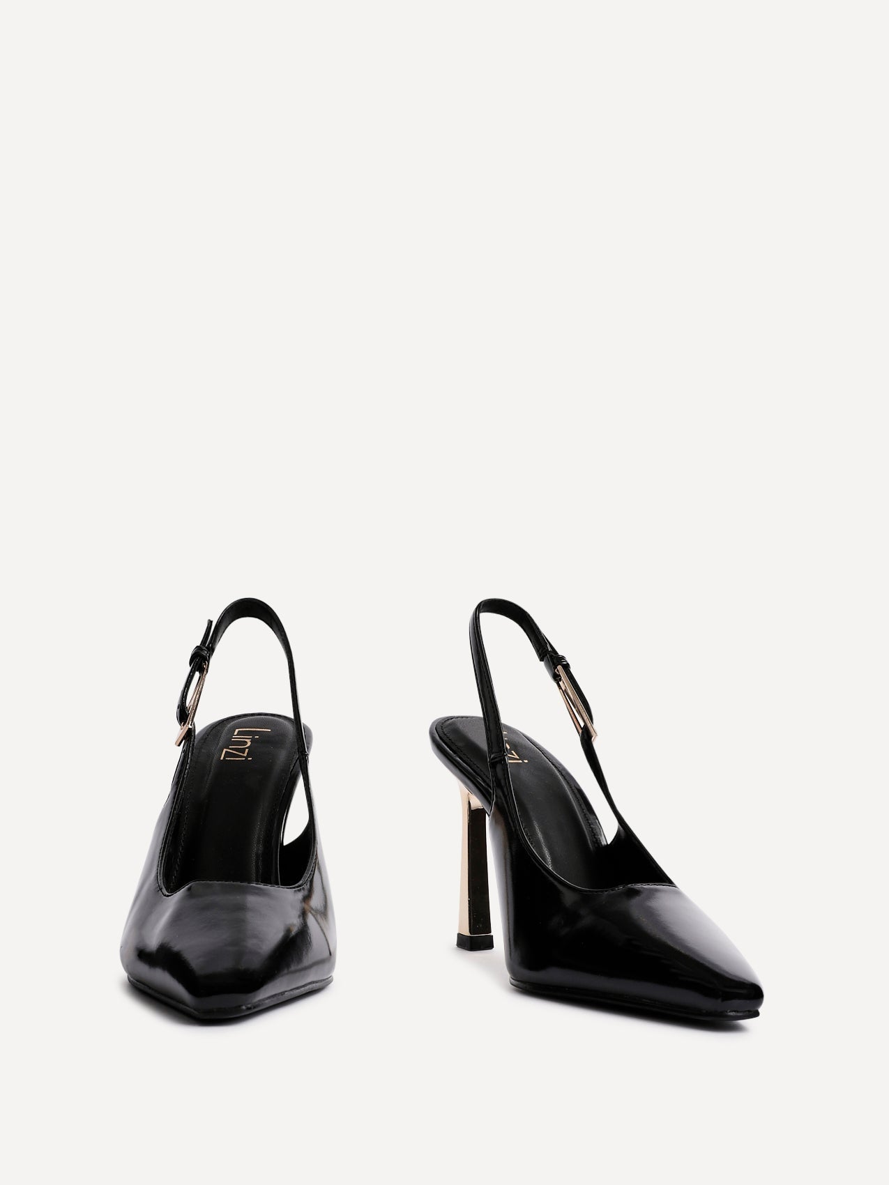 Lizzie Black Stiletto Court Heels