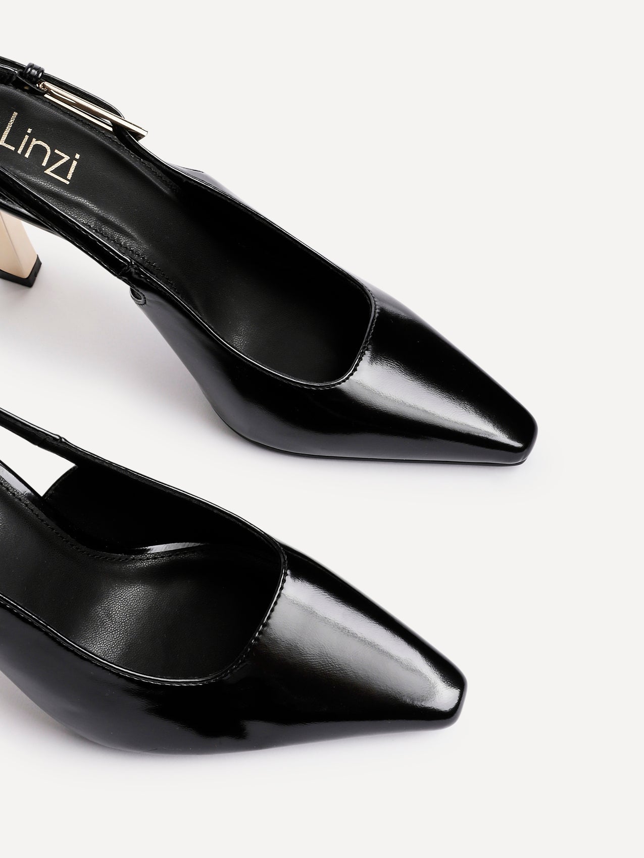 Lizzie Black Stiletto Court Heels