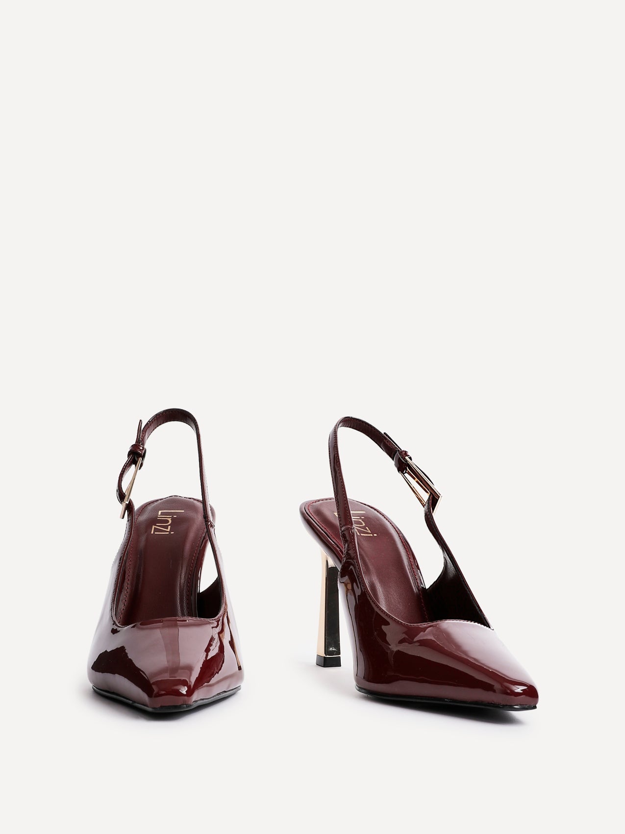 Lizzie Burgundy Stiletto Court Heels