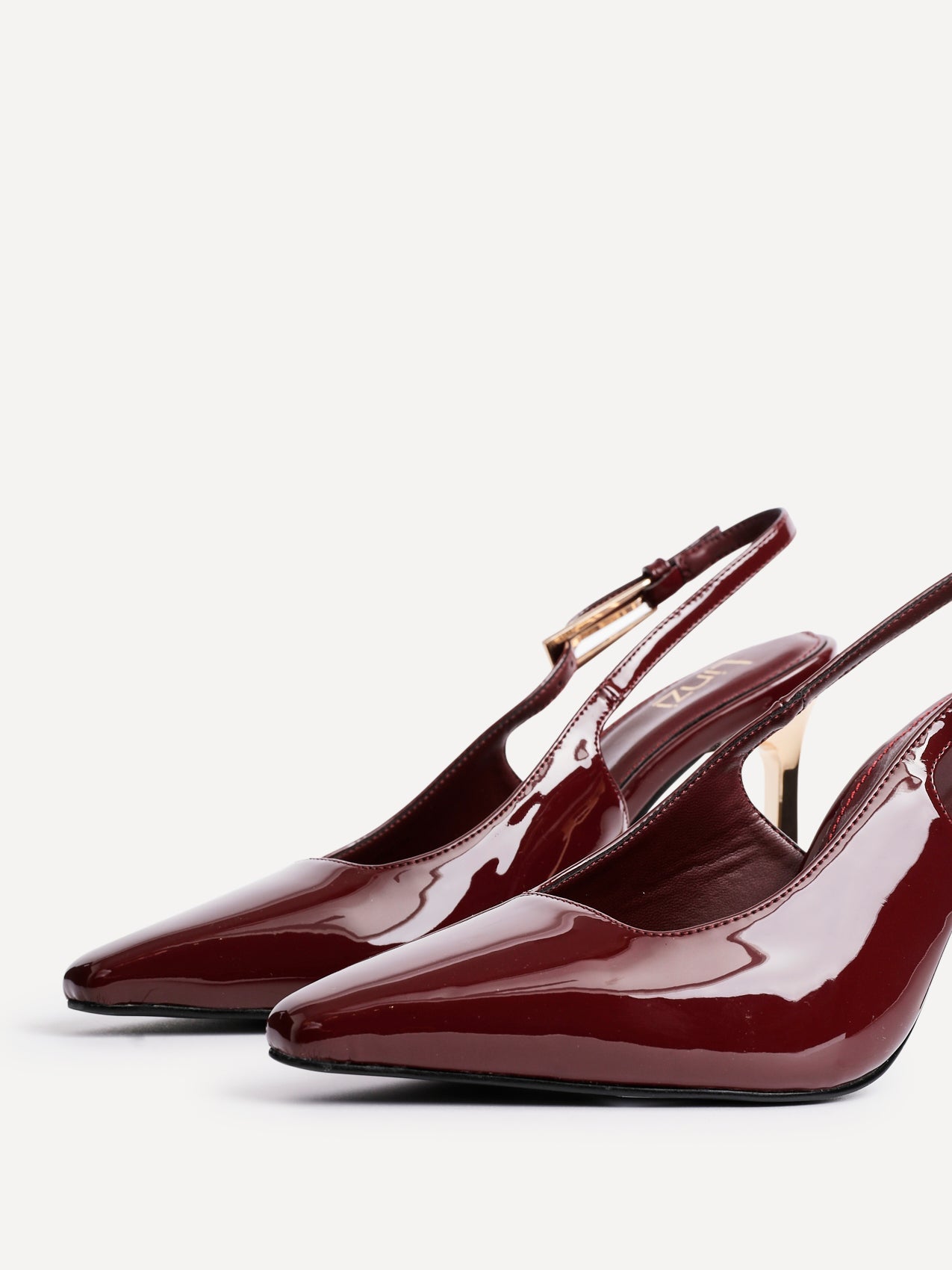 Lizzie Burgundy Stiletto Court Heels
