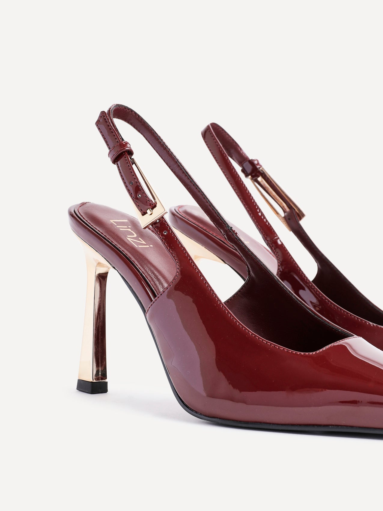Lizzie Burgundy Stiletto Court Heels