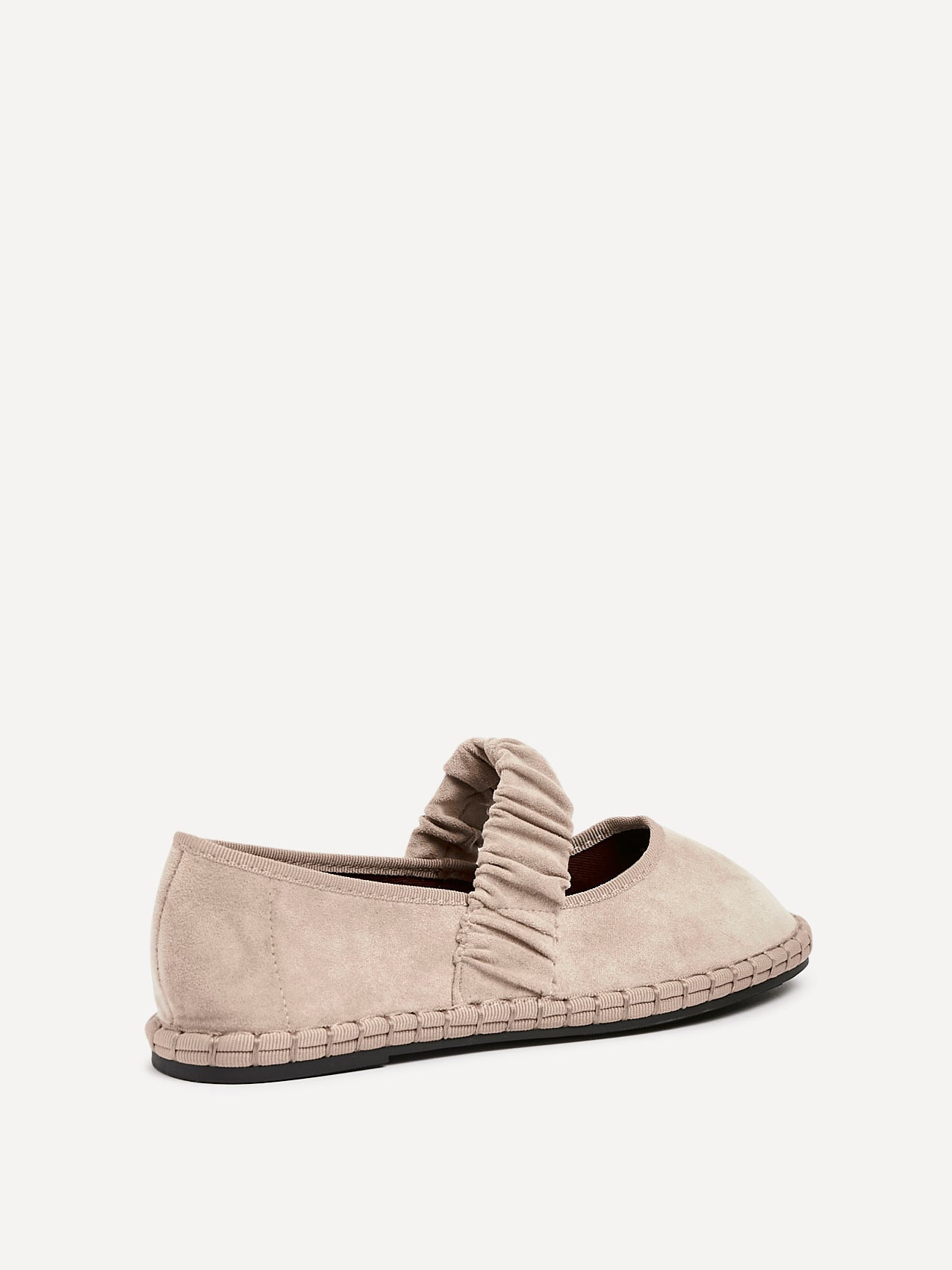 Lorella Beige Faux Suede Mary Jane Pumps