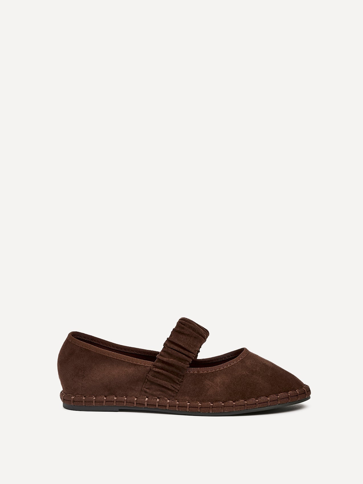 Lorella Brown Faux Suede Mary Jane Pumps