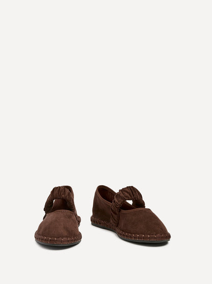 Lorella Brown Faux Suede Mary Jane Pumps