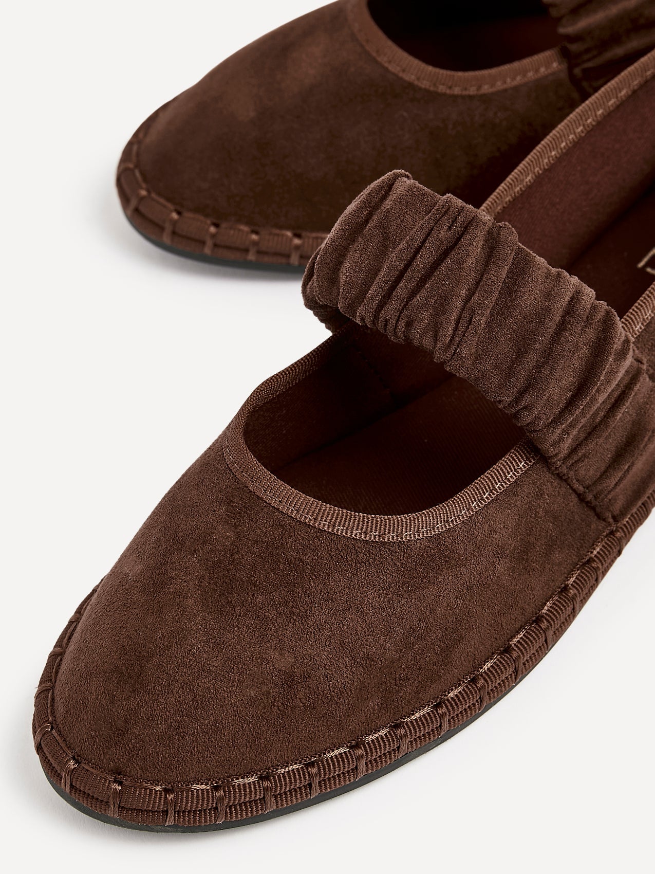 Lorella Brown Faux Suede Mary Jane Pumps