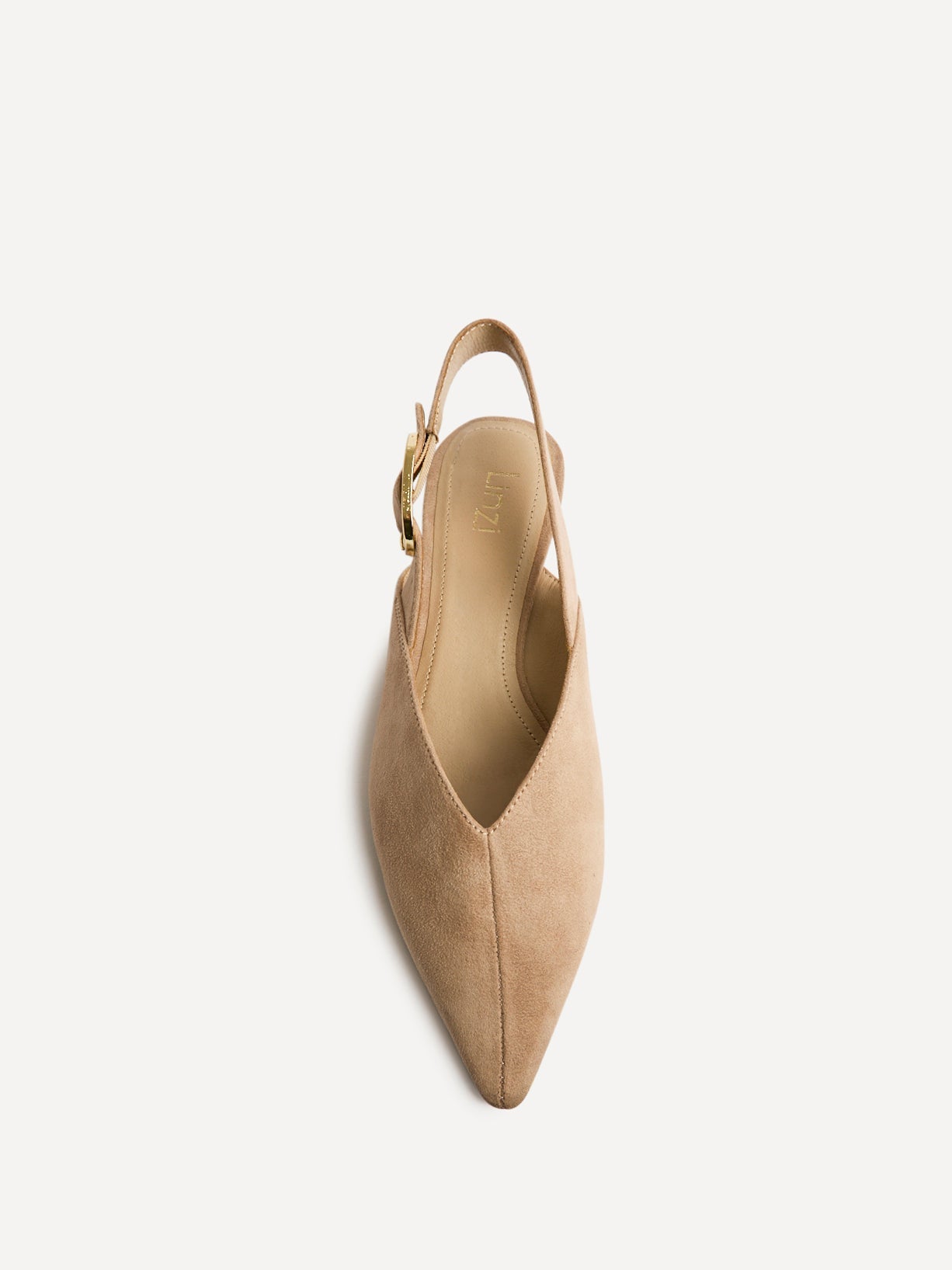 Lorna Beige Faux Suede Ballet Flats