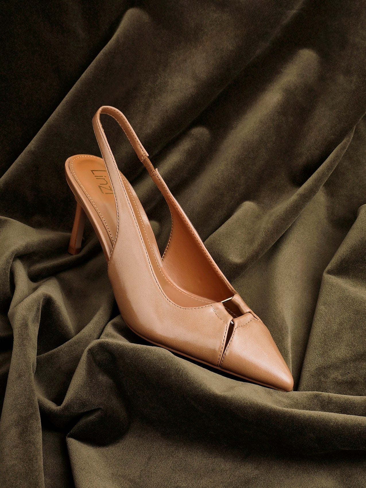 Lowrie Camel Faux Leather Court Heels