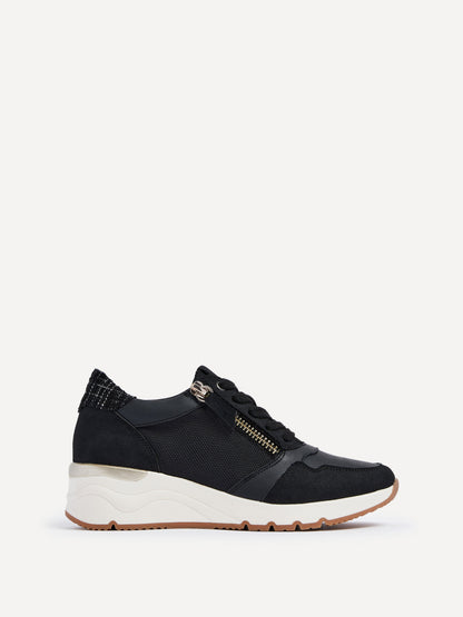 Luca Black Wedge Trainers