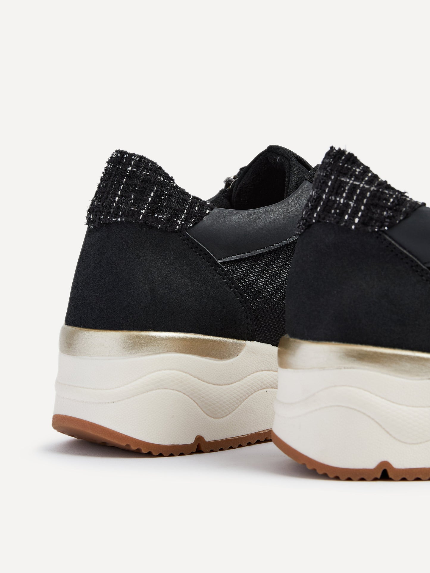 Luca Black Wedge Trainers