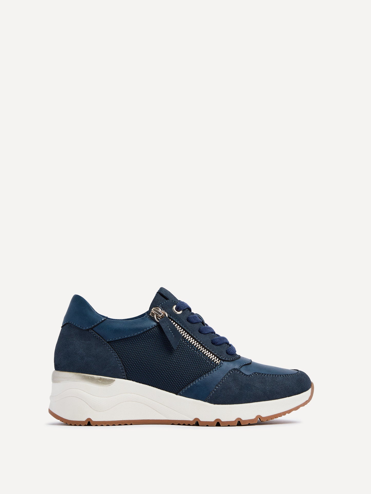 Luca Navy Wedge Trainers