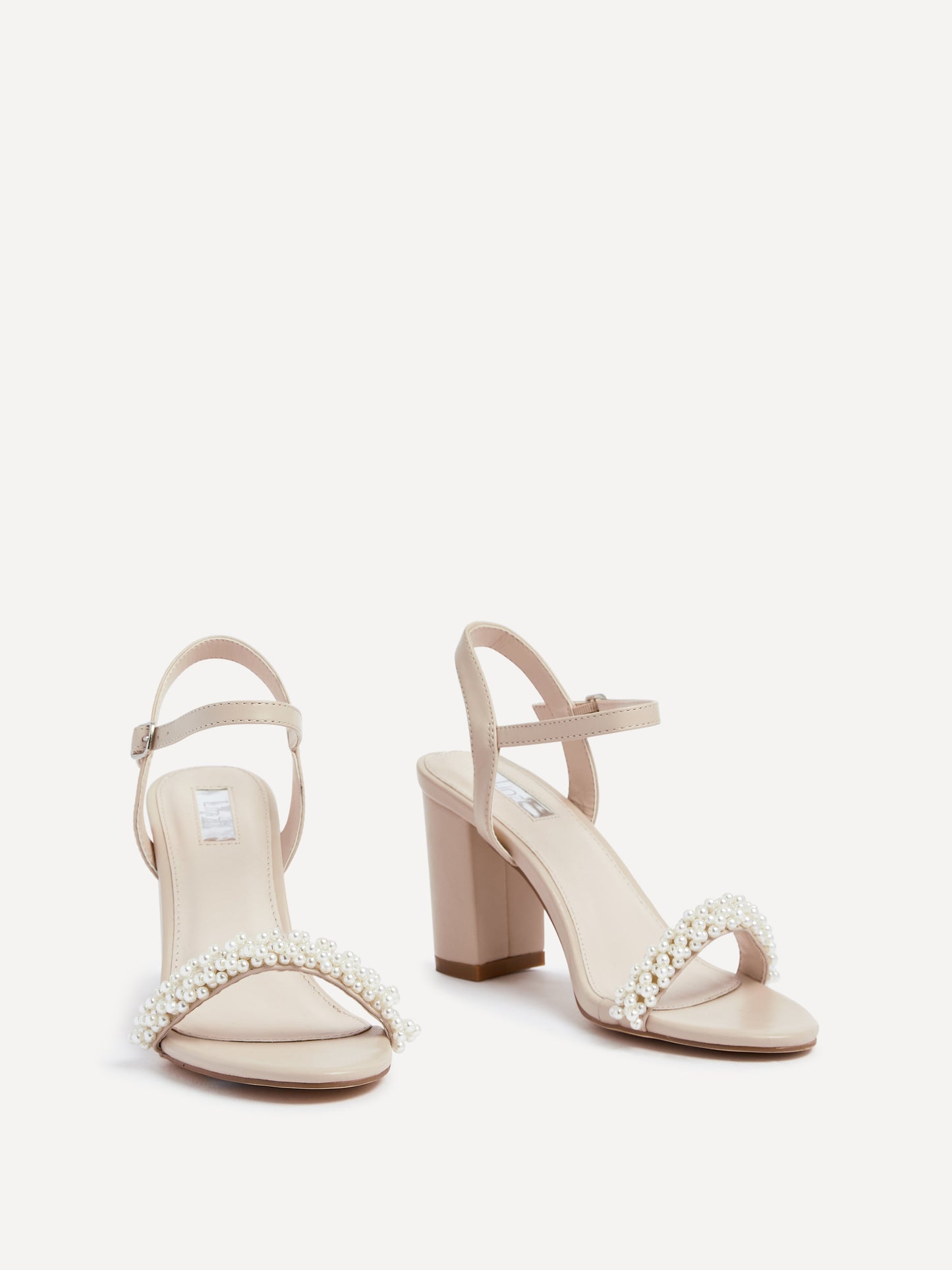 Lulu Nude Heels With Pearls