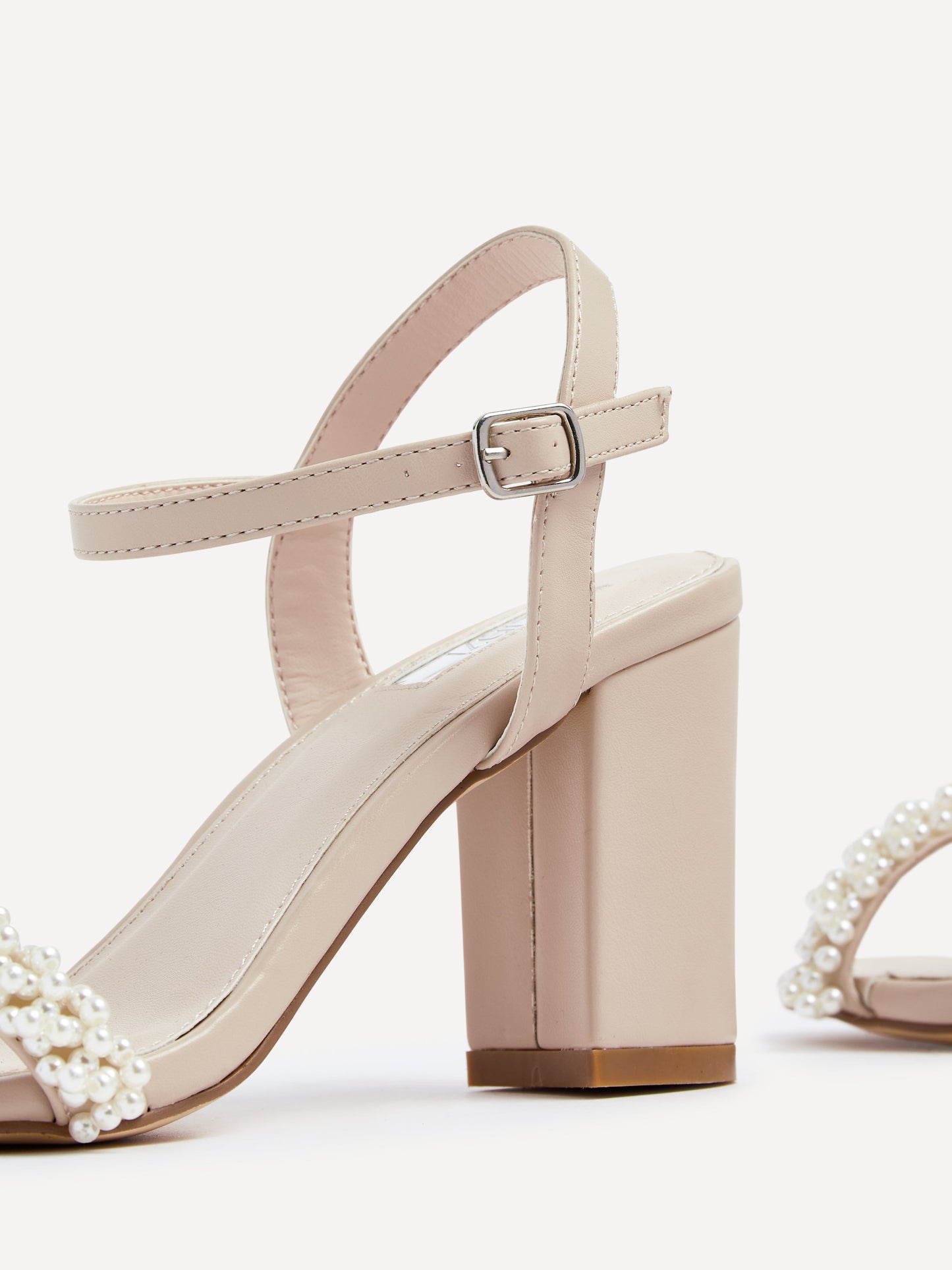 Lulu Nude Heels With Pearls