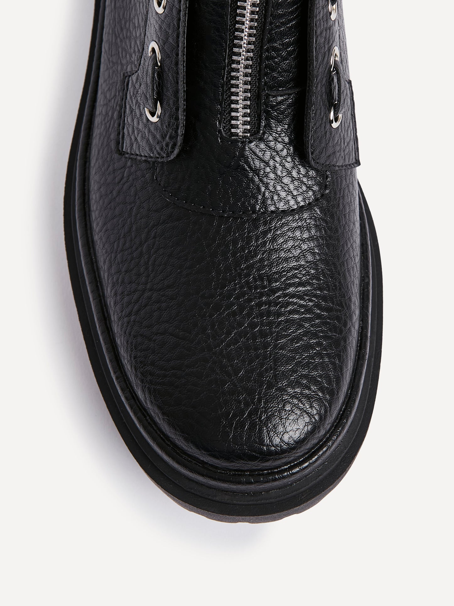 Launch Black Zip-Up Military Boots