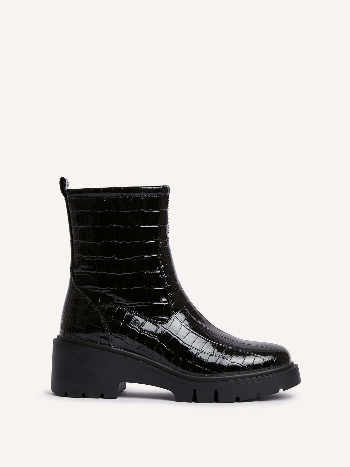 Limited Black Croc Ankle Boots