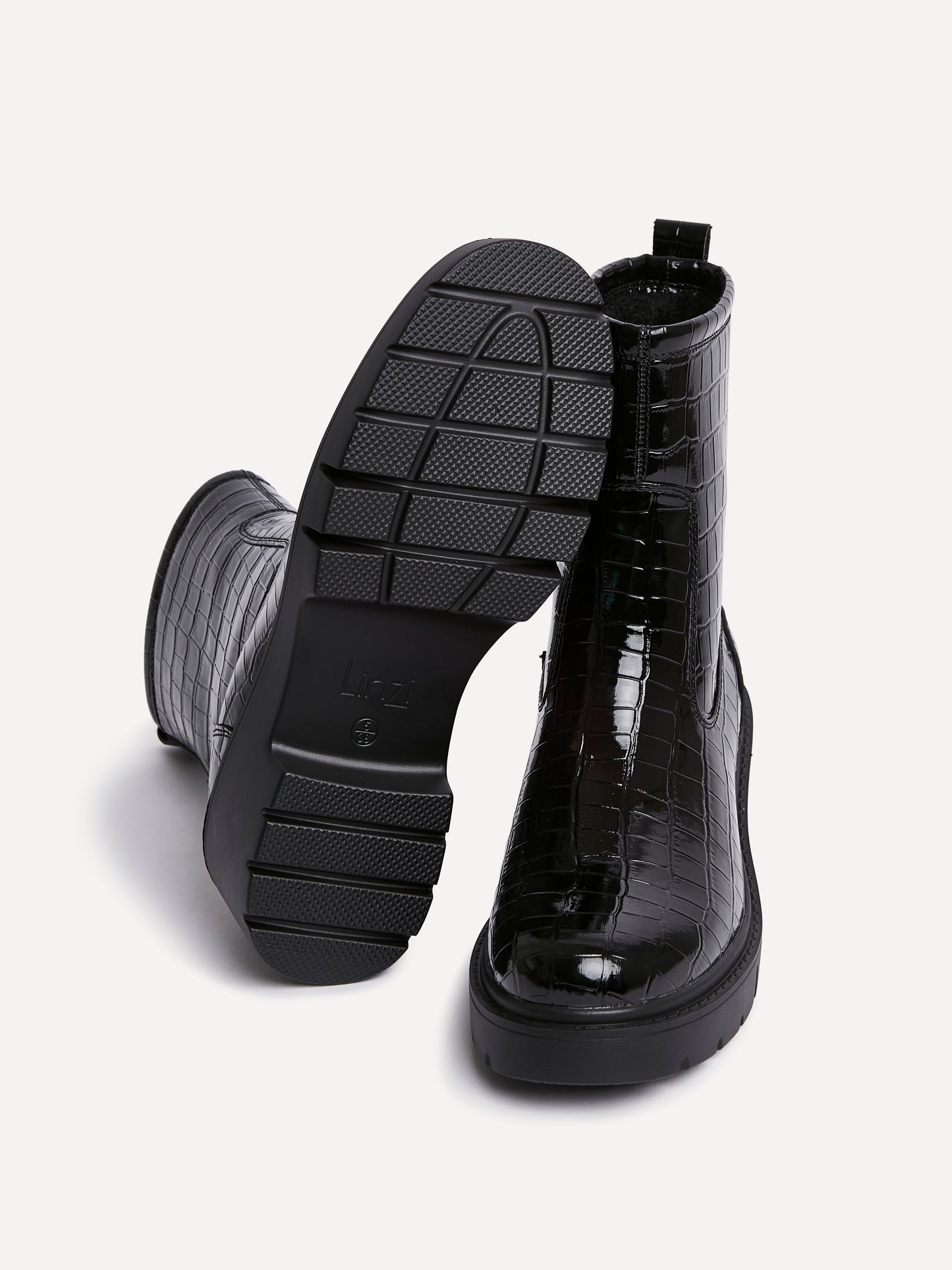 Limited Black Croc Ankle Boots