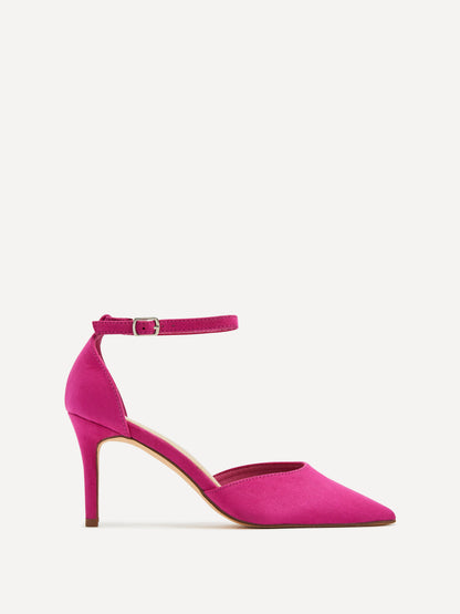 Maci Fuchsia Faux Suede Court Heels