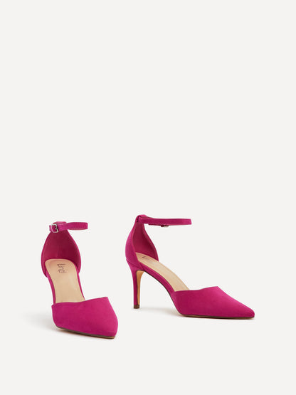 Maci Fuchsia Faux Suede Court Heels