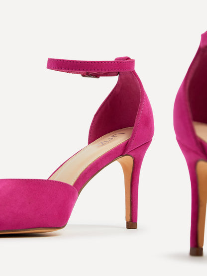 Maci Fuchsia Faux Suede Court Heels