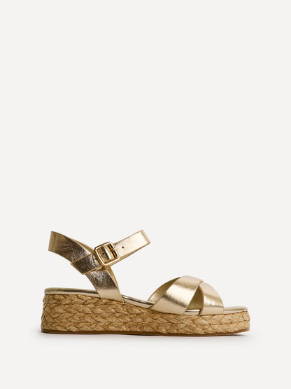 Magnolia Gold Flatform Sandals