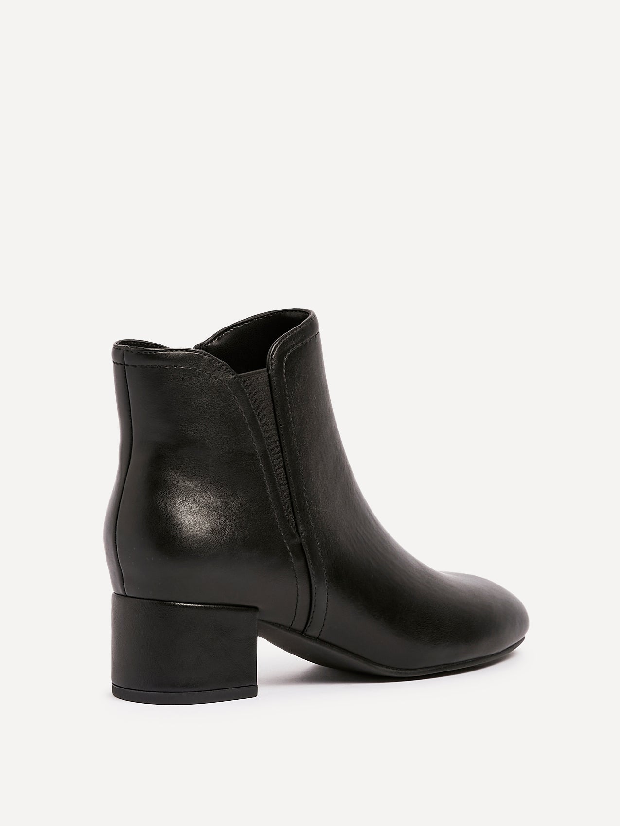 Manor Black Faux Leather Heeled Ankle Boots