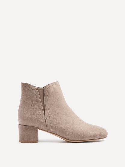 Manor Mocha Faux Suede Heeled Ankle Boots