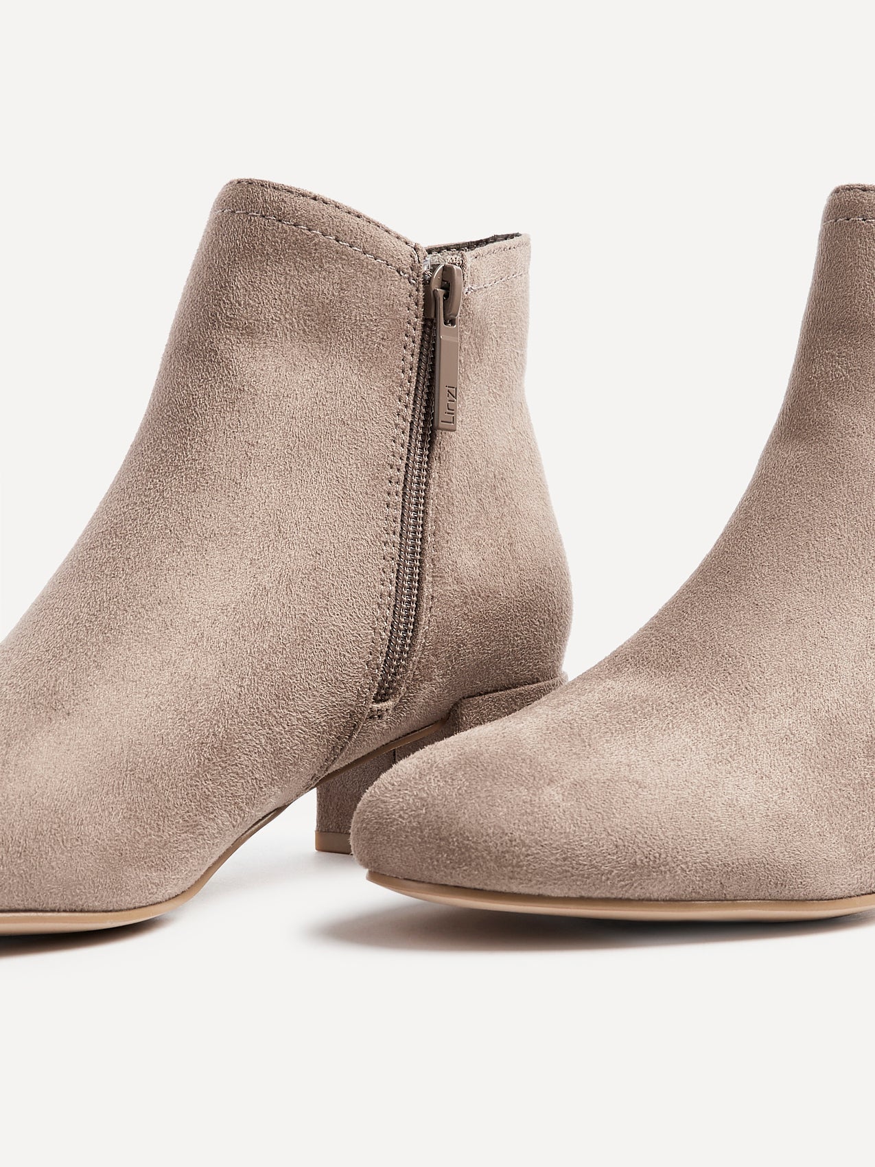 Manor Mocha Faux Suede Heeled Ankle Boots