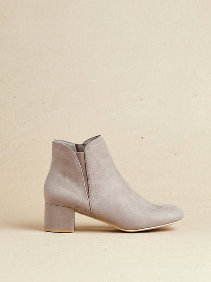 Manor Mocha Faux Suede Heeled Ankle Boots