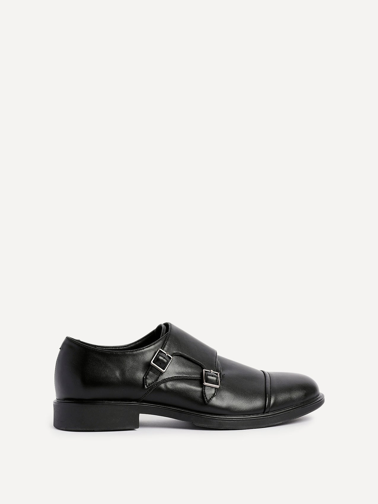 Marcello Mens Black Faux Leather Shoes