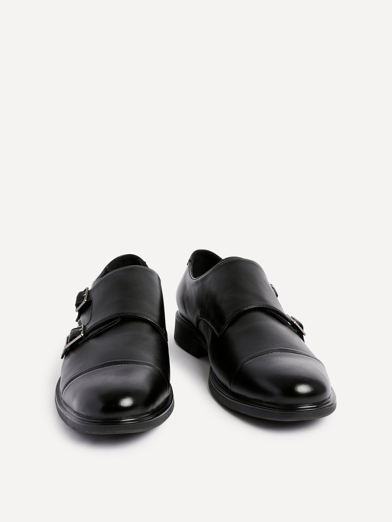 Marcello Mens Black Faux Leather Shoes