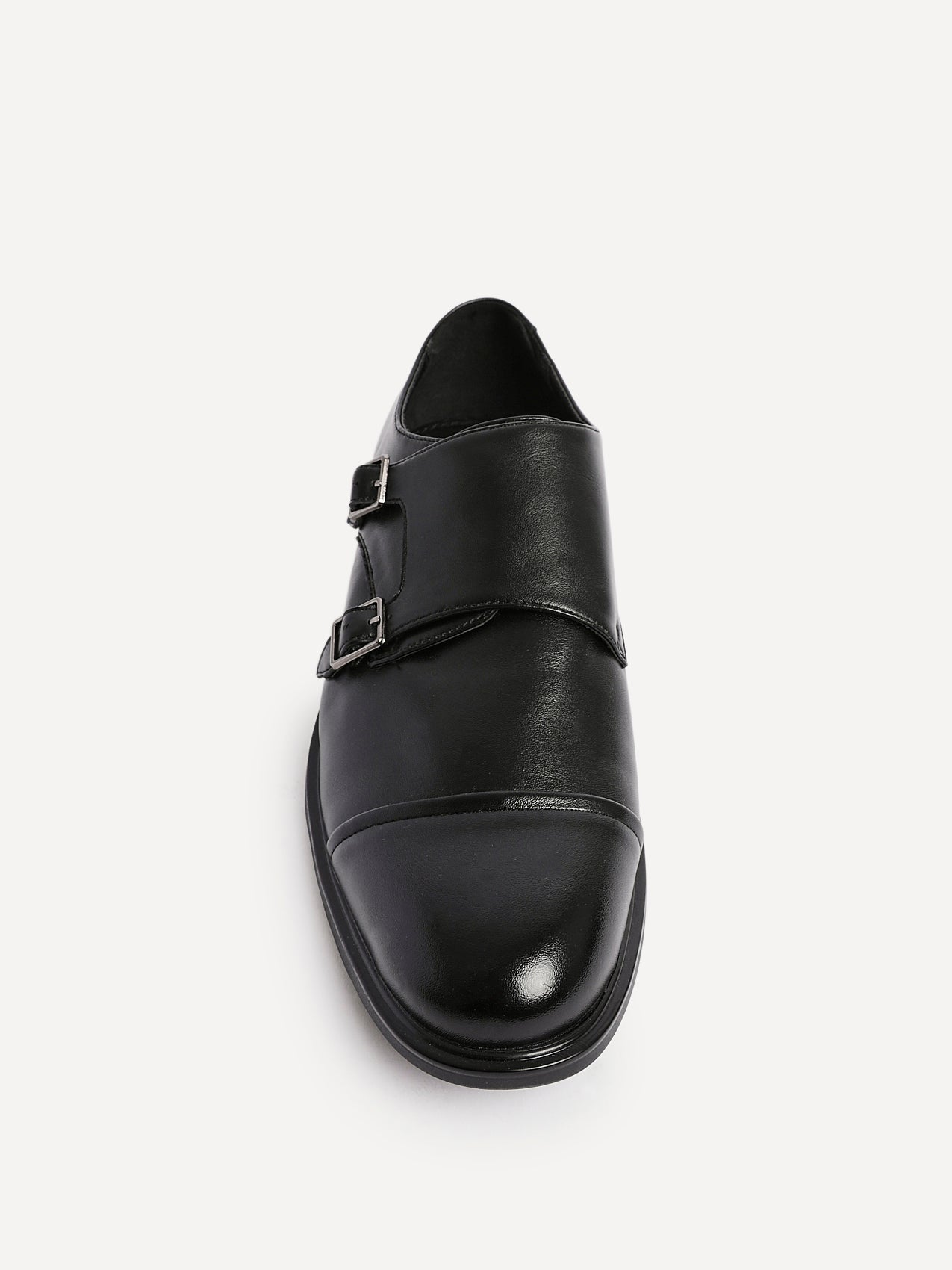Marcello Mens Black Faux Leather Shoes