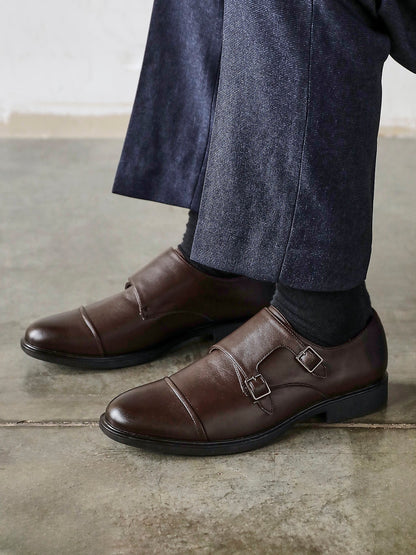 Marcello Mens Brown Faux Leather Shoes