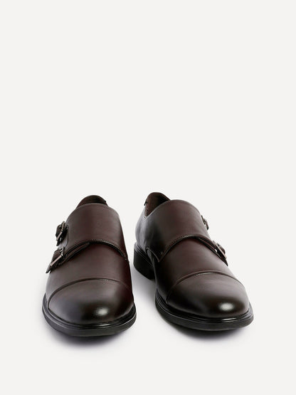 Marcello Mens Brown Faux Leather Shoes
