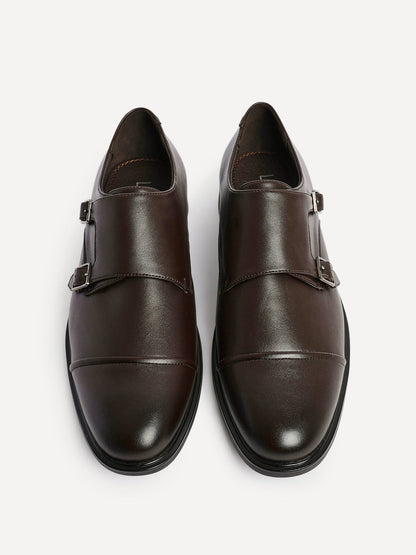 Marcello Mens Brown Faux Leather Shoes