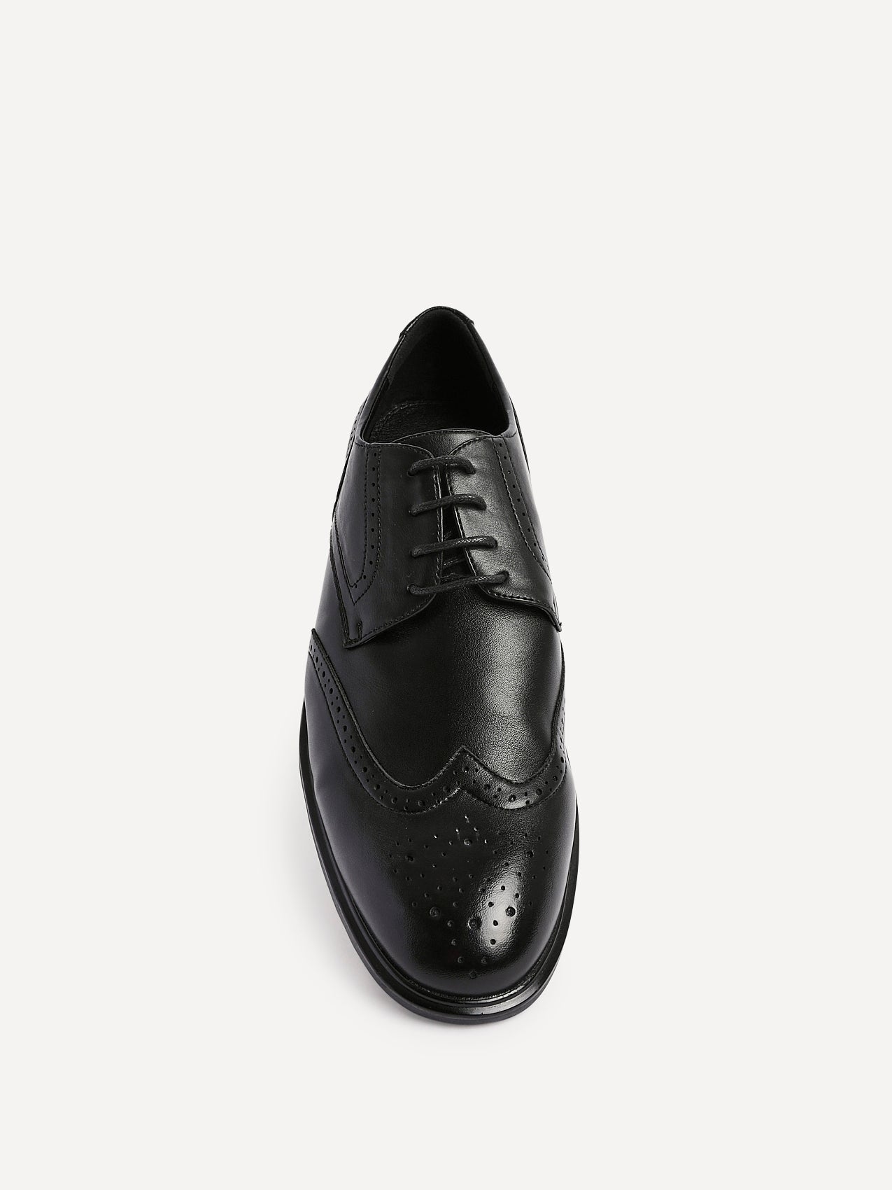 Marco Mens Black Faux Leather Brogue Shoes