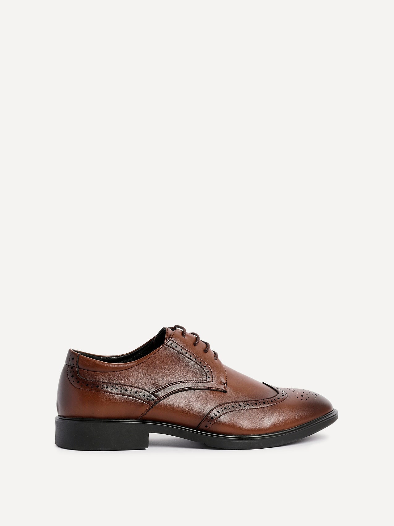 Marco Mens Brown Faux Leather Brogue Shoes