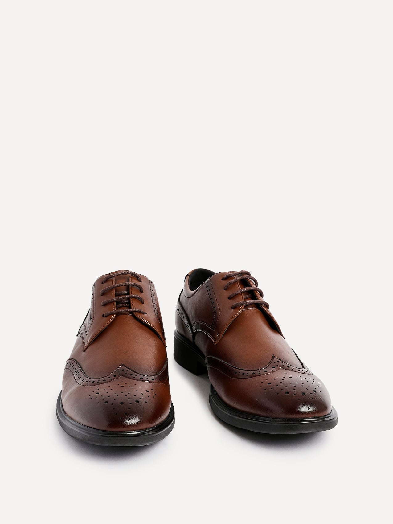 Marco Mens Brown Faux Leather Brogue Shoes