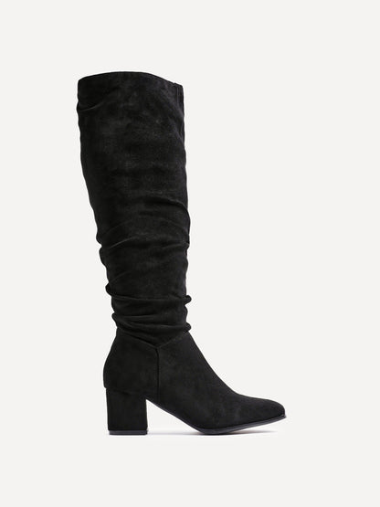 Margot Black Long Heeled Boots