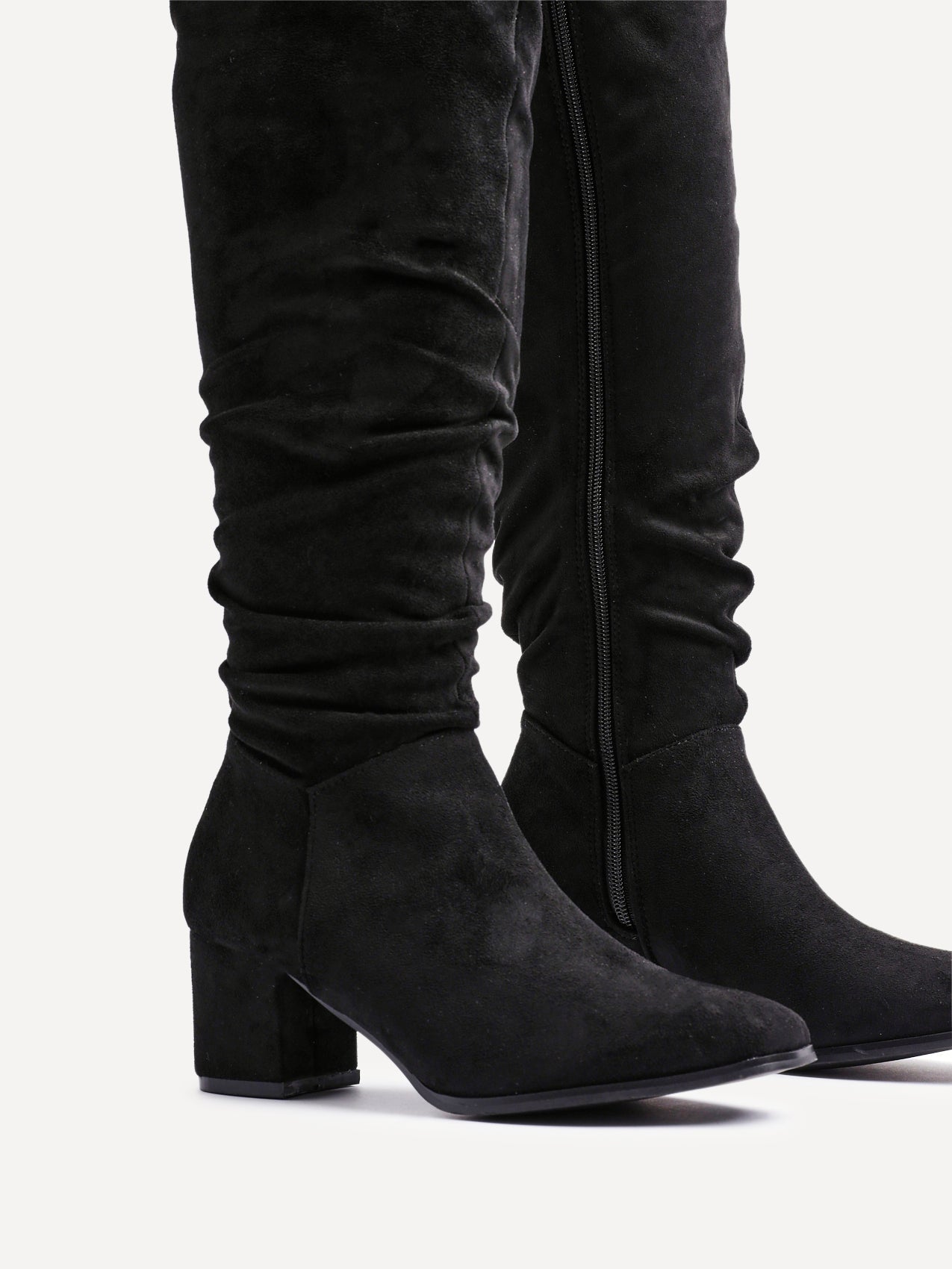 Margot Black Long Heeled Boots