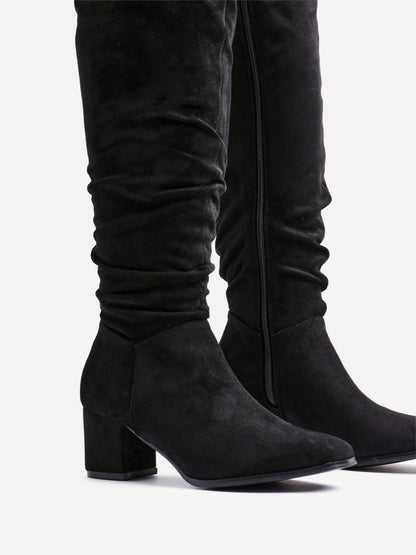 Margot Black Long Heeled Boots
